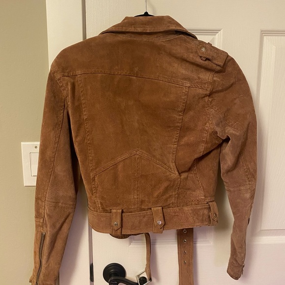 BlankNYC Moto Jacket, Medium, Tan - Picture 2 of 3